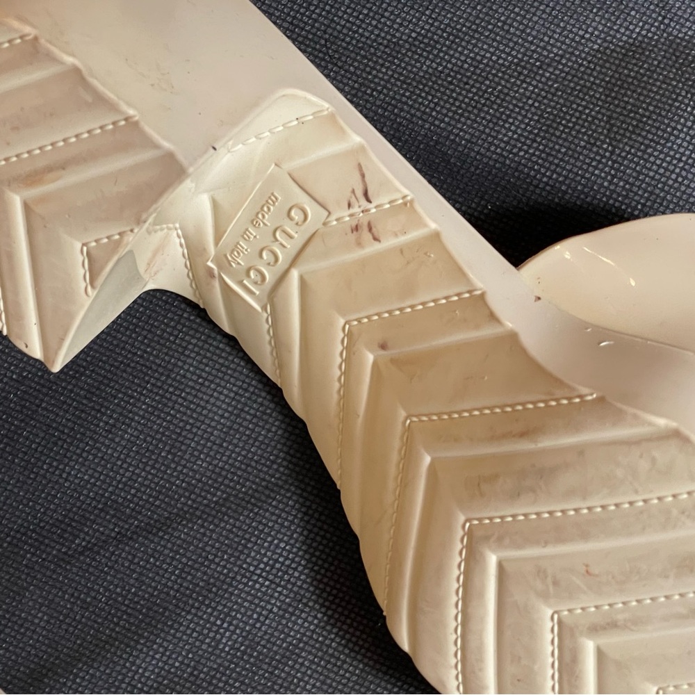Gucci Women's Cream Platform Mules - Picture 3 of 5